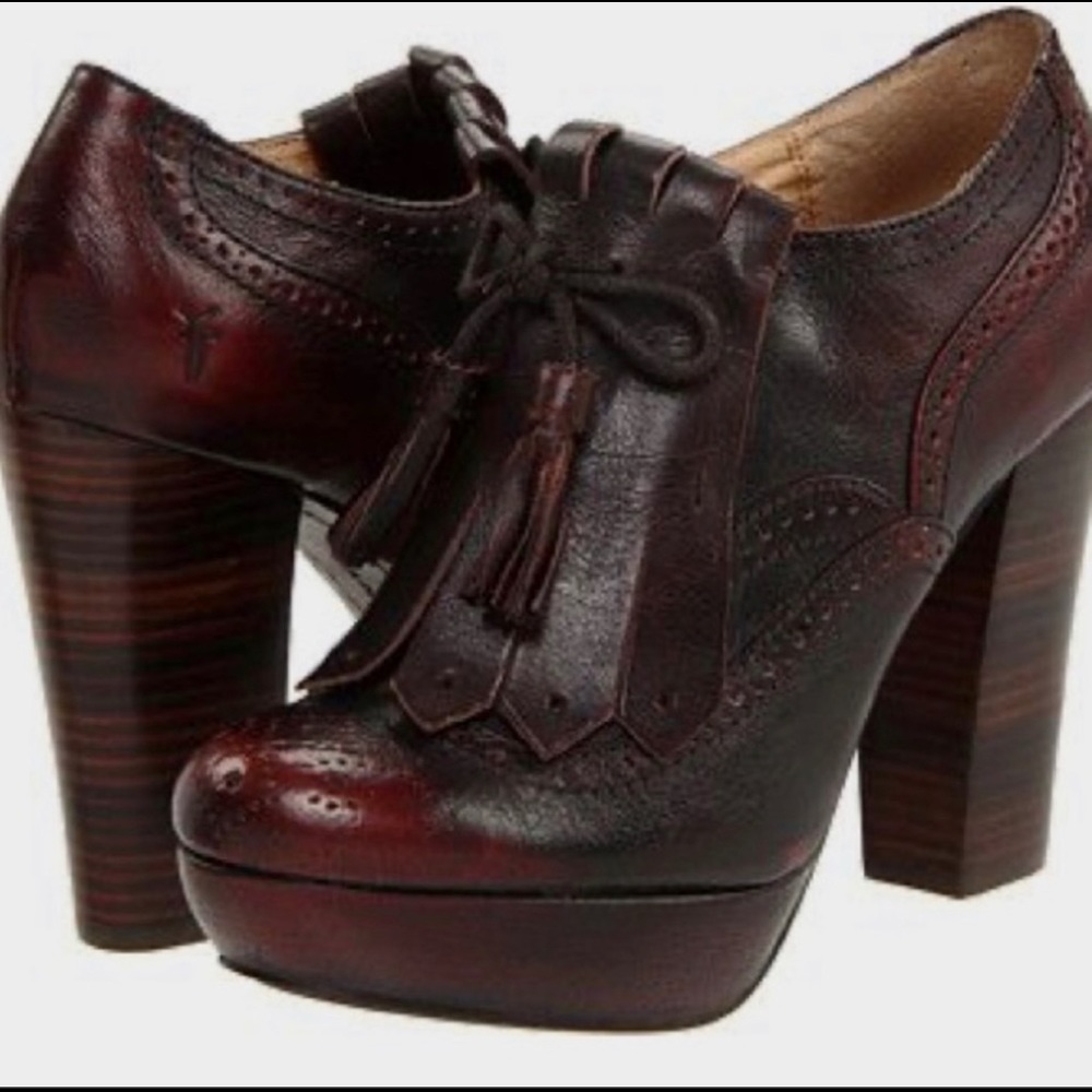 Frye Niaya Kiltie Platform Oxford shoes size 7